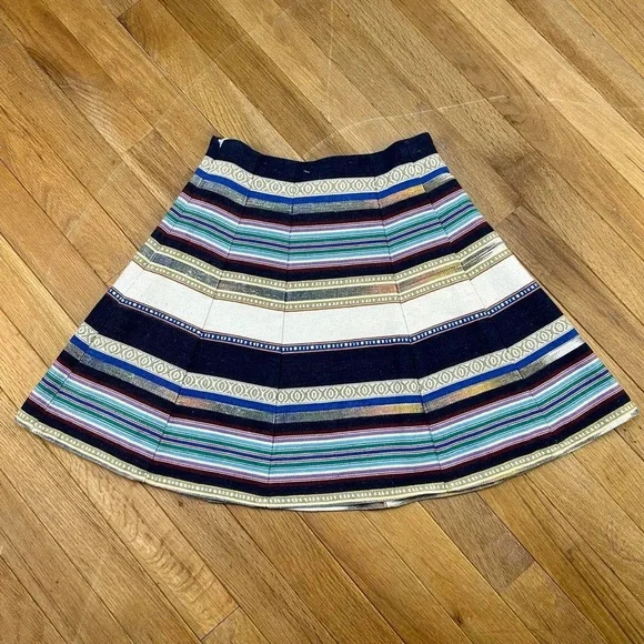 Chloe Oliver multicolored striped canvas skater skirt - Picture 3 of 6
